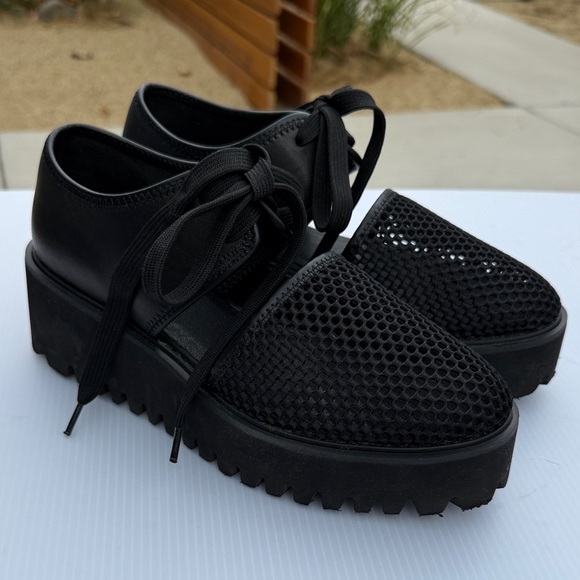 All Black brand mesh Platform Women's Shoes - Picture 3 of 8